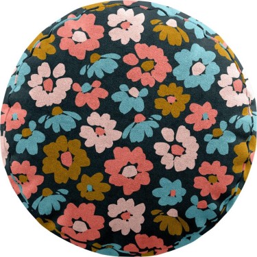 Подушка круглая Cortin «Яркие цветы»