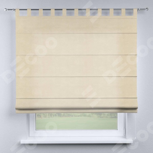 Римская штора на петлях «Кортин», ткань лён кашемир шампань