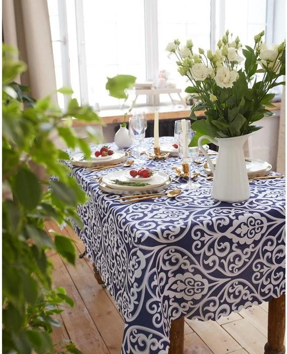 Скатерть Доляна Vintage patterns 150*220 +/- 2 см, 100% п/э