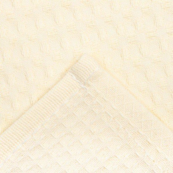 Набор кухонных полотенец Доляна, цвет жёлтый, 35х60см-2шт, 100% хл, крупная вафля, 220 гр/м2