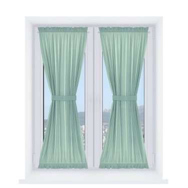 Штора песочные часы «Кортин» блэкаут однотонный ментоловый