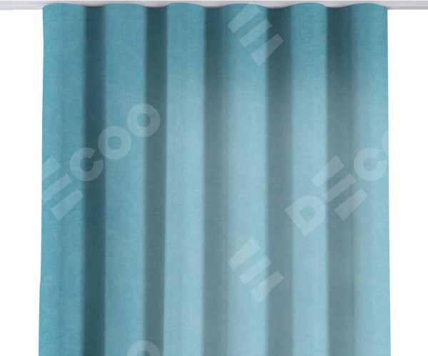 Комплект штор на тесьме «Волна», вельвет ментоловый