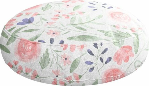 Подушка круглая Cortin «Изысканные цветы»