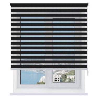 Рулонная штора День-ночь Basic черный