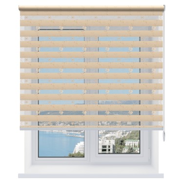 Рулонная штора День-ночь Elegant кремовый