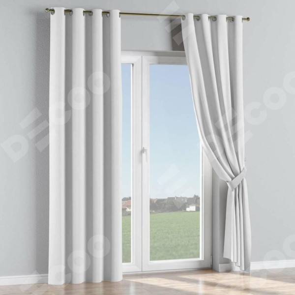 Комплект штор на люверсах вельвет белоснежный